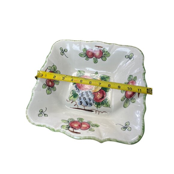 Made in Italy Large Hand-Painted Italian Ceramic Fruit serve plate bowl SKU 9130 - Picture 4 of 14
